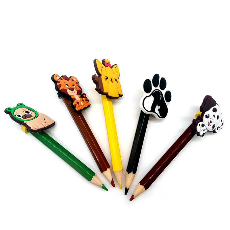 1 buc. Topper cu paie cu animale drăguțe previne rularea papagalilor, rechinii salamandrelor, capac pentru creion, șapcă de paie, cadou pentru studenți, papetărie de birou