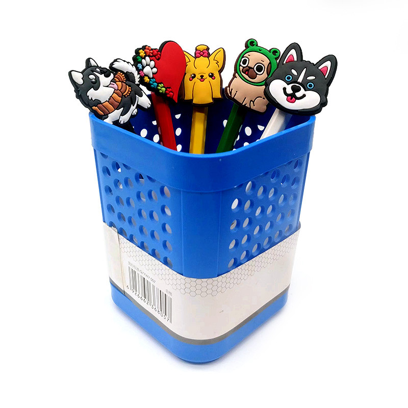 1 buc. Topper cu paie cu animale drăguțe previne rularea papagalilor, rechinii salamandrelor, capac pentru creion, șapcă de paie, cadou pentru studenți, papetărie de birou