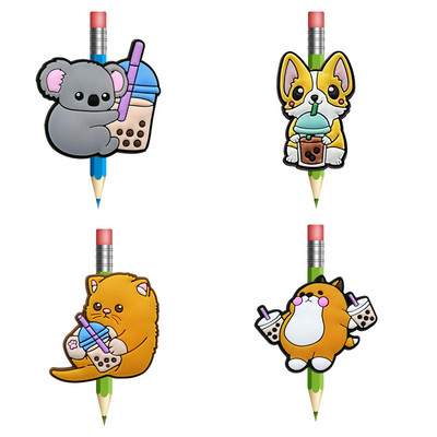 8 KOM. Slatke Ulice Sesame PVC slamnate navlake za kreativnost Poklopac za olovku za piće Školske i uredske boje Poklopac za olovku Poklon za djecu Pismarica