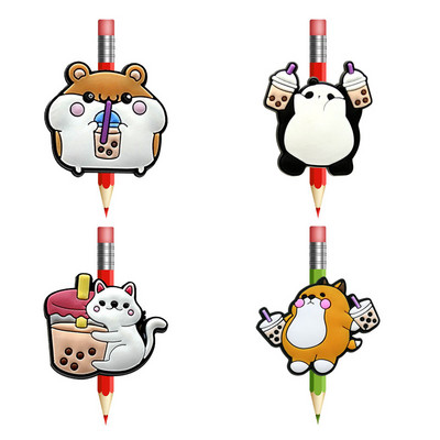 8 KOM. Slatke Ulice Sesame PVC slamnate navlake za kreativnost Poklopac za olovku za piće Školske i uredske boje Poklopac za olovku Poklon za djecu Pismarica