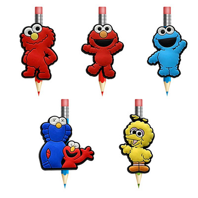 8 KOM. Slatke Ulice Sesame PVC slamnate navlake za kreativnost Poklopac za olovku za piće Školske i uredske boje Poklopac za olovku Poklon za djecu Pismarica