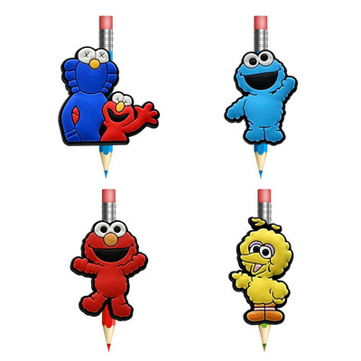 8 KOM. Slatke Ulice Sesame PVC slamnate navlake za kreativnost Poklopac za olovku za piće Školske i uredske boje Poklopac za olovku Poklon za djecu Pismarica