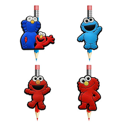 8 KOM. Slatke Ulice Sesame PVC slamnate navlake za kreativnost Poklopac za olovku za piće Školske i uredske boje Poklopac za olovku Poklon za djecu Pismarica