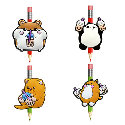 8 KOM. Slatke Ulice Sesame PVC slamnate navlake za kreativnost Poklopac za olovku za piće Školske i uredske boje Poklopac za olovku Poklon za djecu Pismarica