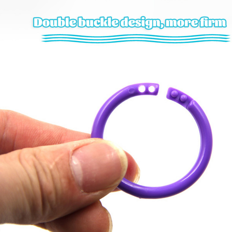 50 komada 15-40 mm šareni prstenovi za uveze s slobodnim listovima, višenamjenski albumi, kružni prsten, listovi knjiga, obruči za otvaranje, uredski uvez