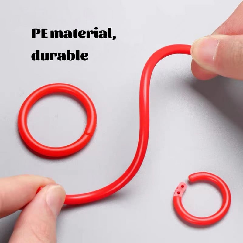 50 komada 15-40 mm šareni prstenovi za uveze s slobodnim listovima, višenamjenski albumi, kružni prsten, listovi knjiga, obruči za otvaranje, uredski uvez