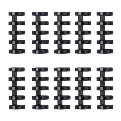 10 tk. Mitmeotstarbeline 5 rõngaga lahtiste lehtedega sidekamm 5 rõngaga värviline sidumisklamber