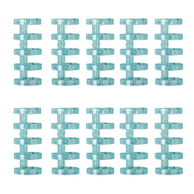 10 tk. Mitmeotstarbeline 5 rõngaga lahtiste lehtedega sidekamm 5 rõngaga värviline sidumisklamber