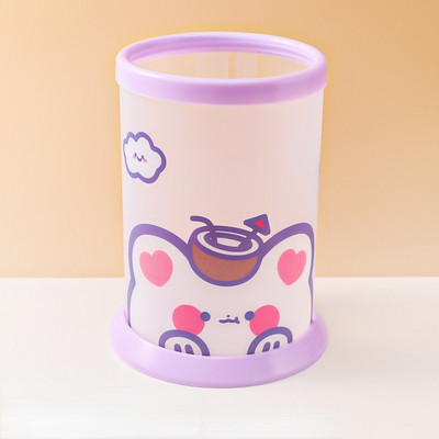 Цилиндрична подвижна настолна поставка за писалка Органайзер Офис аксесоари Поставка за моливи Калъф за съхранение Кутия Канцеларски материали Подаръци за учители