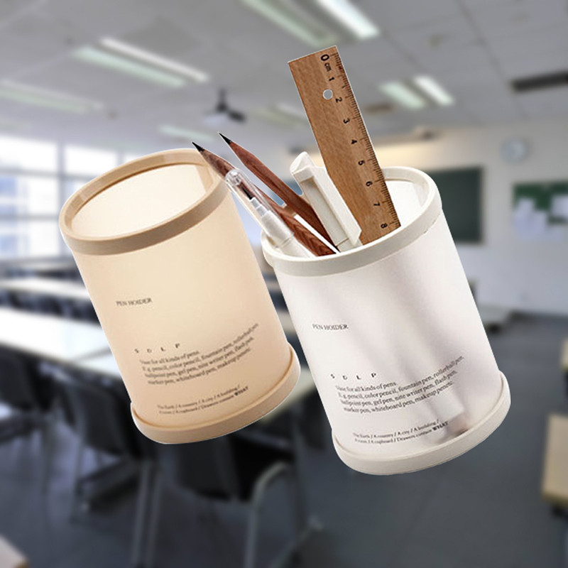 Цилиндрична подвижна настолна поставка за писалка Органайзер Офис аксесоари Поставка за моливи Калъф за съхранение Кутия Канцеларски материали Подаръци за учители
