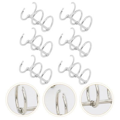 6 бр. Подвързващо устройство за карти Метален фотоалбум Пръстен Книжка Бележник Пръстени Сегментирани пръстени с три отвора Желязо с три отвора Направи си сам офис