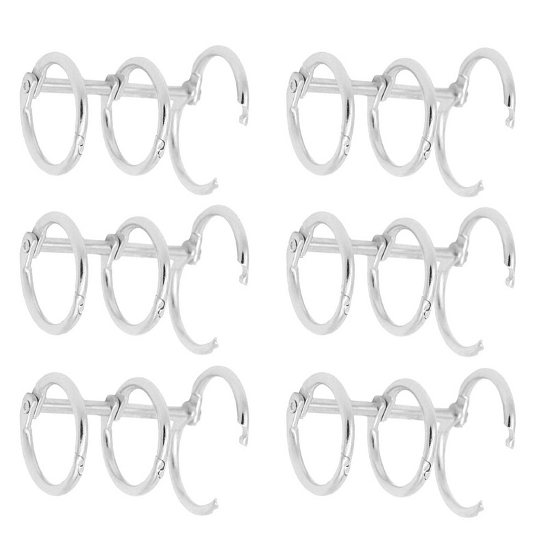 6 бр. Подвързващо устройство за карти Метален фотоалбум Пръстен Книжка Бележник Пръстени Сегментирани пръстени с три отвора Желязо с три отвора Направи си сам офис