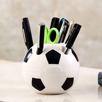 Foci formájú szerszám kellékek toll ceruzatartó futball alakú fogkefe tartó asztali állvány asztal Lakberendezés Diákajándékok