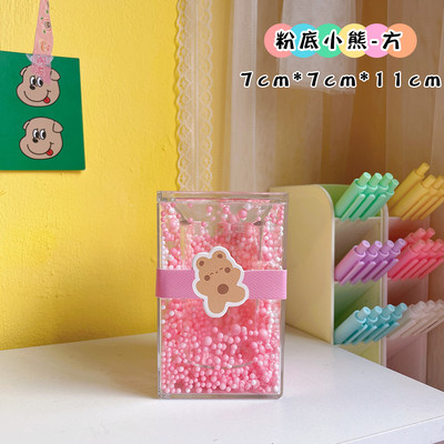 Държач за кристална писалка Органайзер за канцеларски материали за бюро Ученическа бутилка Съхранение Аксесоари за почистване Четка за грим Молив Гърне Консумативи за маса