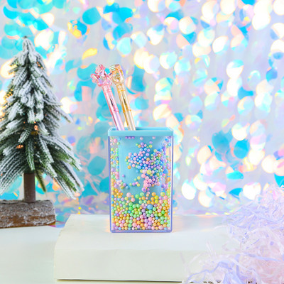 Държач за кристална писалка Органайзер за канцеларски материали за бюро Ученическа бутилка Съхранение Аксесоари за почистване Четка за грим Молив Гърне Консумативи за маса