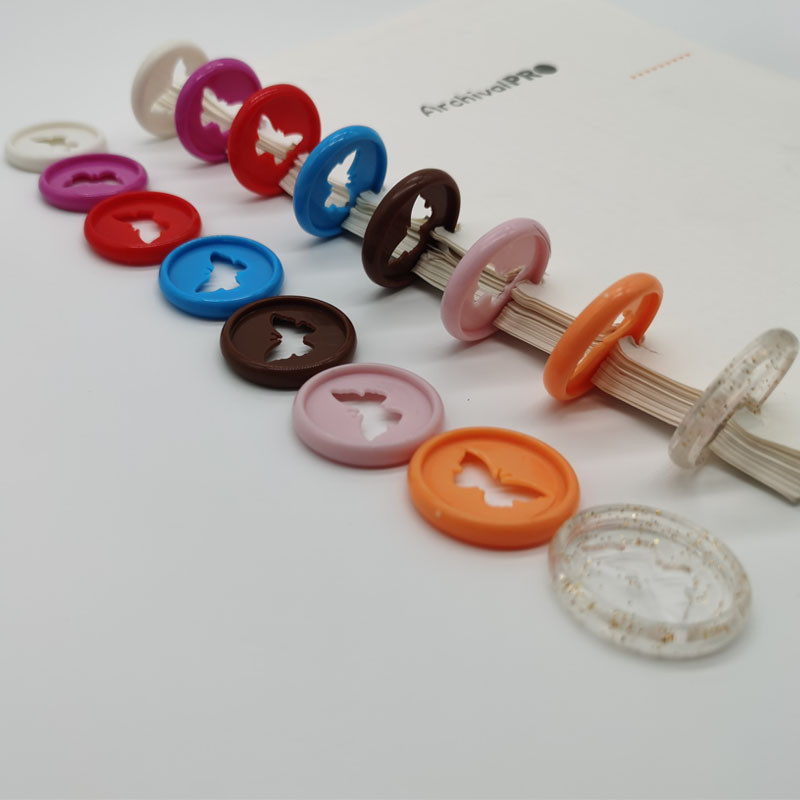 30PCS Пластмасов пръстен за подвързване Пръстен за подвързване с дупка за гъби Дискове за планиране Дискове за подвързване Аксесоари Консумативи Discbound Discs