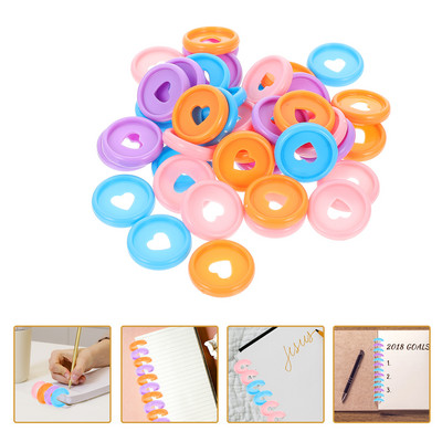 40 бр. Heart Binder Planner Консумативи за класьори Аксесоари за преносими компютри Офис класьори CD пръстени Pp Свободни листове