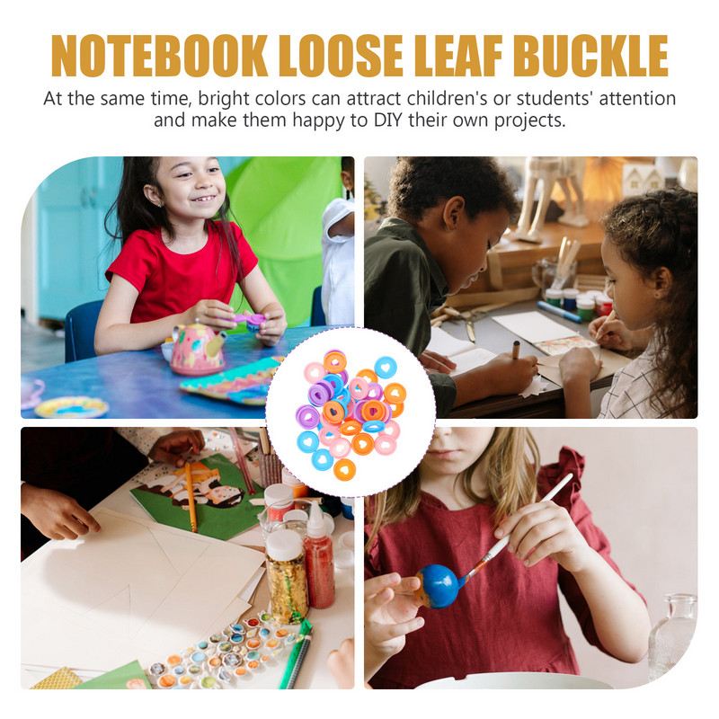 40 бр. Heart Binder Planner Консумативи за класьори Аксесоари за преносими компютри Офис класьори CD пръстени Pp Свободни листове