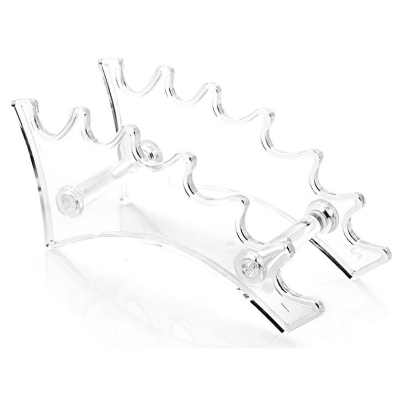 Plastikust läbipaistva 6 piluga pliiatsi lusikaga ehtehoidja statiivi hulgimüük