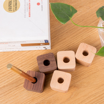 Креативен дървен държач за писалка офис настолни орнаменти за съхранение минималистично обзавеждане офис консумативи многофункционална кутия за съхранение