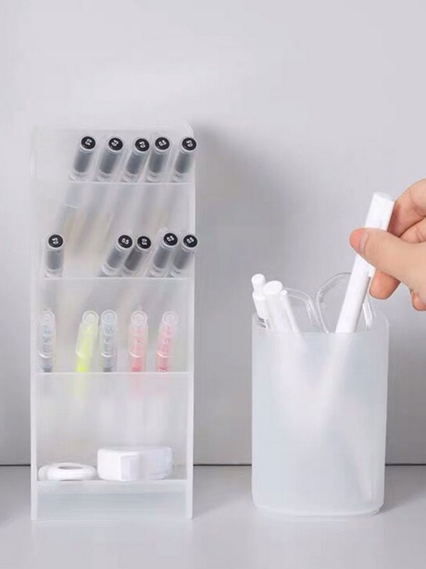 Lauapaneel pliiatsite hoidmiseks pintsli alus Laua pliiatsihoidja koolitarvete jaoks Kawaii kirjatarvete ja kontorimeigi hoiukarp