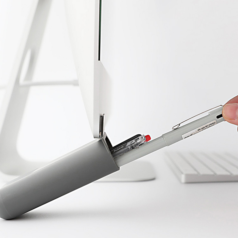 1PC PP Креативен държач за молив Калъф за писалка Залепващ органайзер за настолен плот Контейнер за декорация на офис Канцеларски принадлежности Аксесоари за бюро