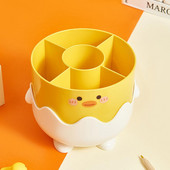 Ανθεκτικό Desktop Organizer Box 2 Styles Θήκη για στυλό Ομαλή άκρη Cartoon θήκη για στυλό πάπιας Δοχείο με πινέλο μακιγιάζ Διακοσμητικό