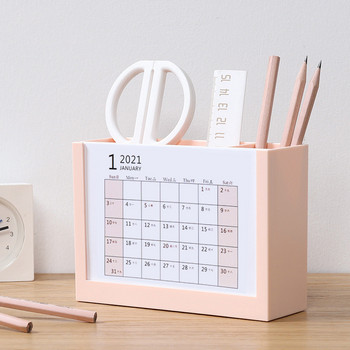 Calendar 2023 Creative Desk Calendar Θήκη στυλό Desktop Organizer Αποθήκευση χαρτικών Επιχειρηματική διακόσμηση γραφείου