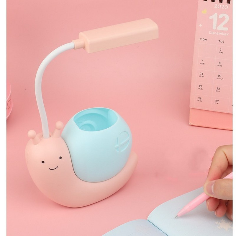 USB Επαναφορτιζόμενη λάμπα γραφείου σαλιγκαριού Μελέτη Προστασία ματιών Ανάγνωση Φωτιστικό Νυχτερινό Στυλό Θήκη Κοιτώνας Υπνοδωμάτιο Κρεβατοκάμαρα Σαλόνι Γραφείο