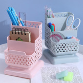 Νέο 1τμχ School Stationery Makeup Organizer Desktop Storage Box Δοχείο για καλλυντικά Κοσμήματα Χαρτικά Plastic Pen Organizer