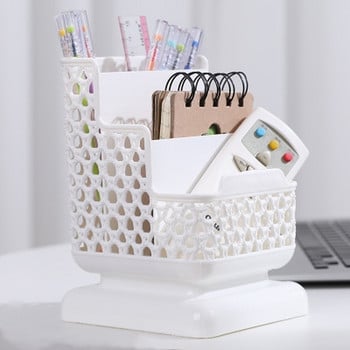 Νέο 1τμχ School Stationery Makeup Organizer Desktop Storage Box Δοχείο για καλλυντικά Κοσμήματα Χαρτικά Plastic Pen Organizer