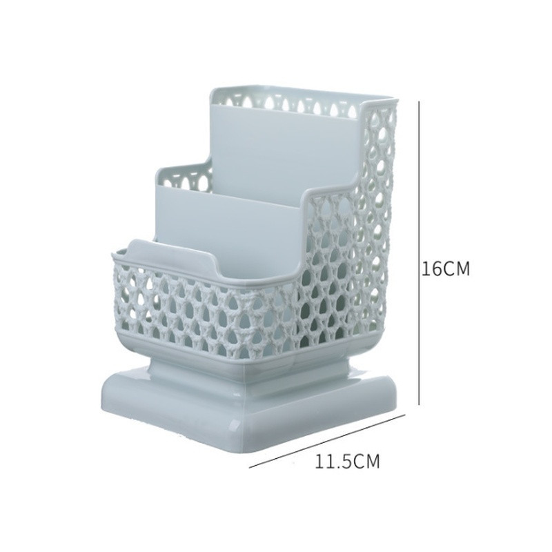 Нов 1 бр. Ученически канцеларски принадлежности Органайзер за грим Настолна кутия за съхранение Контейнер за козметика Бижута Канцеларски материали Пластмасов органайзер за писалка