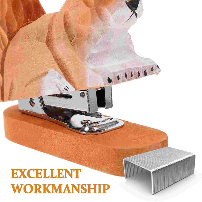 Декорация на офис бюро Телбод Инструмент за подшиване на животни Ръчен Сладък дървен мини за многократна употреба