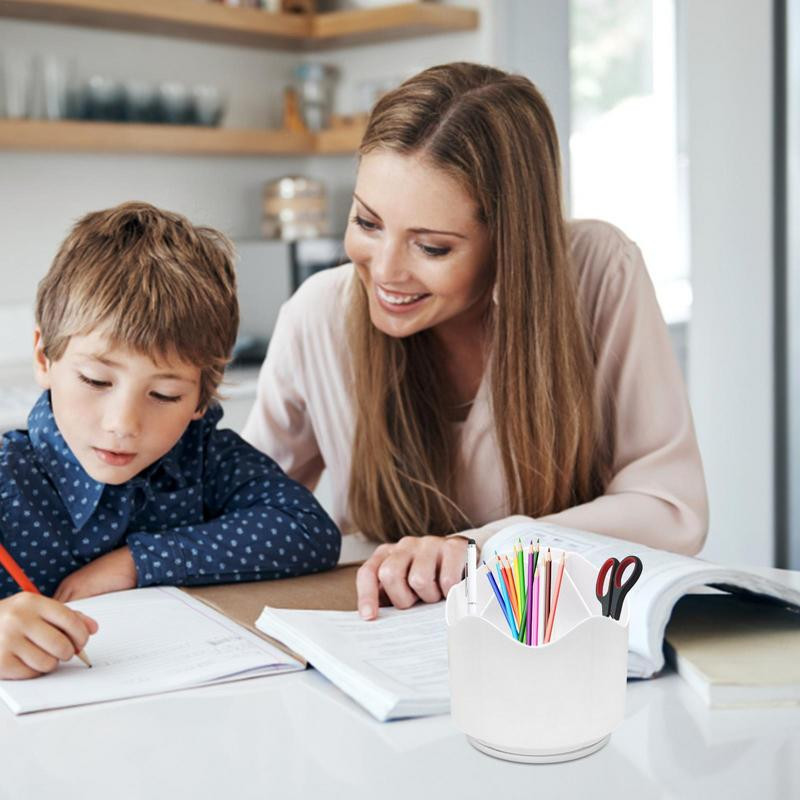 Rotējoši rakstāmgalda organizētāji Galda zīmuļu organizators Atkārtoti lietojams pildspalvas un otas turētājs Rotējošais rakstāmgalda stacionārs organizētājs mājām un