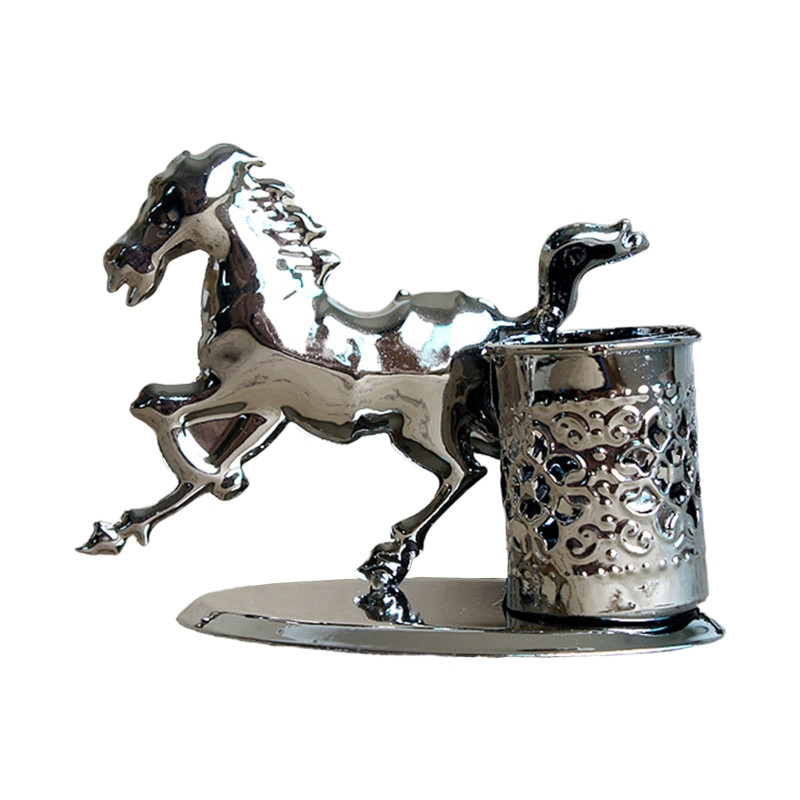 Ukrasna čašica za olovke Željezni držač za pohranu Fino obložen držač kista za kaligrafiju otporan na hrđu za dekoraciju stola u uredskoj sobi