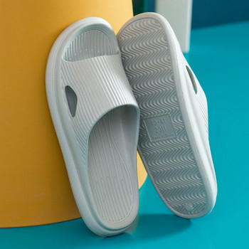 Модни домашни чехли за мъже Плъзгащи се плоски обувки Хотелски вътрешни подови обувки Дамски пързалки Летни неплъзгащи се семейни сандали за баня