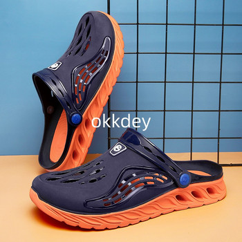 2023 Нови летни чехли Мъжки външни EVA кръгли пръсти Платформа Ежедневни домашни сандали Мъжки противоплъзгащи се спортни плажни чехли Обувки с дупки
