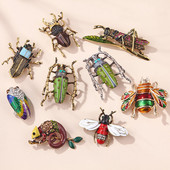 SHMIK Γυναικείες Ανδρικές καρφίτσες με μέλισσα Beetle Crystal Pearl Καρφίτσες Pin Fashion Metal Cute κοσμήματα από έντομα Accessoreis Ρετρό γυναικεία ανδρική καρφίτσα