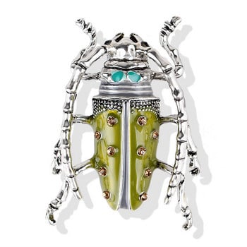 SHMIK Жени Мъже Bee Beetle Crystal Pearl Brooches Pin Fashion Metal Cute Insect Jewelry Accessoreis Ретро дамска мъжка брошка