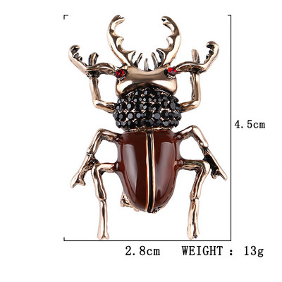 SHMIK Γυναικείες Ανδρικές καρφίτσες με μέλισσα Beetle Crystal Pearl Καρφίτσες Pin Fashion Metal Cute κοσμήματα από έντομα Accessoreis Ρετρό γυναικεία ανδρική καρφίτσα