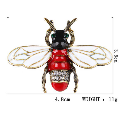 SHMIK Γυναικείες Ανδρικές καρφίτσες με μέλισσα Beetle Crystal Pearl Καρφίτσες Pin Fashion Metal Cute κοσμήματα από έντομα Accessoreis Ρετρό γυναικεία ανδρική καρφίτσα