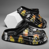 SOLIBEN Летни сандали за мъже Ежедневни плажни чехли Мъжки градински обувки Сандали с неплъзгаща се дебела подметка Сандали за открито Сабо Сандали Унисекс