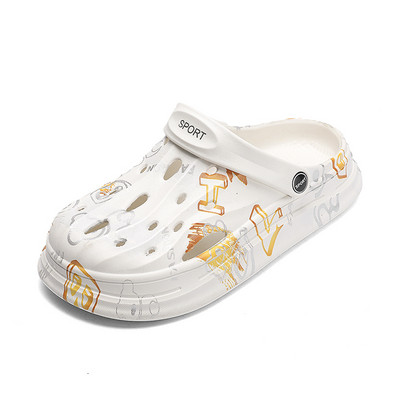 SOLIBEN Летни сандали за мъже Ежедневни плажни чехли Мъжки градински обувки Сандали с неплъзгаща се дебела подметка Сандали за открито Сабо Сандали Унисекс