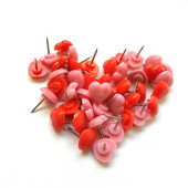 50 τμχ Heart Thumb Tacks PP Μεταλλικές καρφίτσες ώθησης Καρφίτσες σανίδας φελλού Καρφίτσες φωτογραφίας τοίχου Διακοσμητικά καρφιά Σχέδιο παγκόσμιου χάρτη Pushpin Office School s