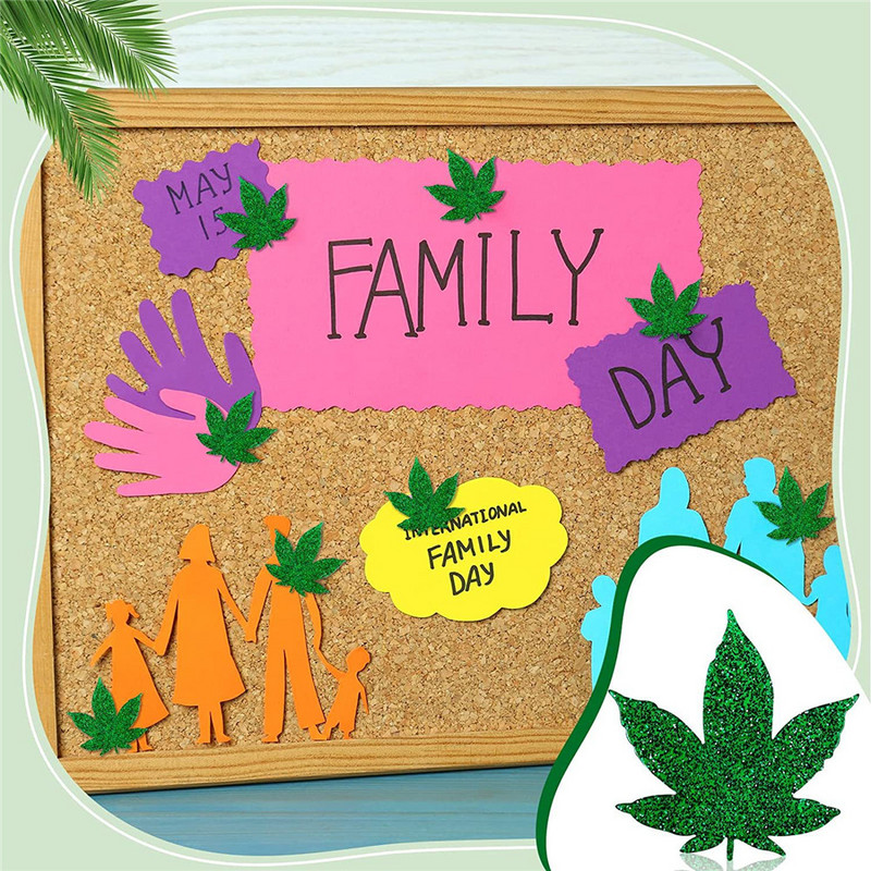 16 buc Ace de apăsare cu frunze verzi, decorative, multifuncționale, cu cap plat, ciocane de perete, foto, hărți, cleme de birou, școală