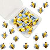 15бр. Thumbtack Honeybee Push Pins Thumbtacks за табло за обяви Коркова дъска Хартиени шпилки за стена за снимки, Щифтове, канцеларски принадлежности, офис консумативи