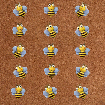 15бр. Thumbtack Honeybee Push Pins Thumbtacks за табло за обяви Коркова дъска Хартиени шпилки за стена за снимки, Щифтове, канцеларски принадлежности, офис консумативи