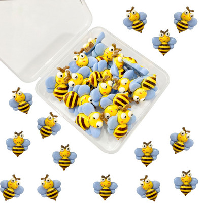 15бр. Thumbtack Honeybee Push Pins Thumbtacks за табло за обяви Коркова дъска Хартиени шпилки за стена за снимки, Щифтове, канцеларски принадлежности, офис консумативи
