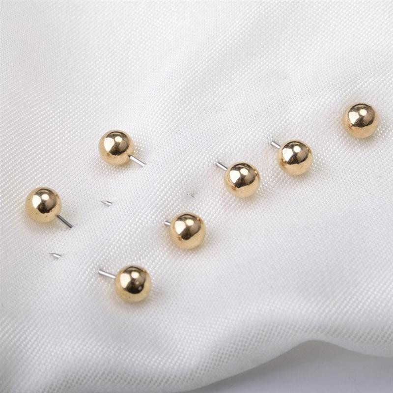 Закопчалки с глава за бутане Палец Кръгла декоративна стенна дъска за маркиране Карта Шиене на перлени перлени мъниста Метална щипка за мъниста