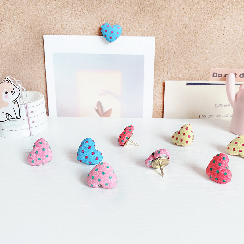 30 komada u obliku srca Push Pin Slatke ukrasne palčeve Photo Memo Bilješke Igle za crtanje Višenamjenski alat Pushpin Plutena ploča